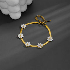 sweet flower butterfly titanium steel plating bracelets By Trendy Jewels