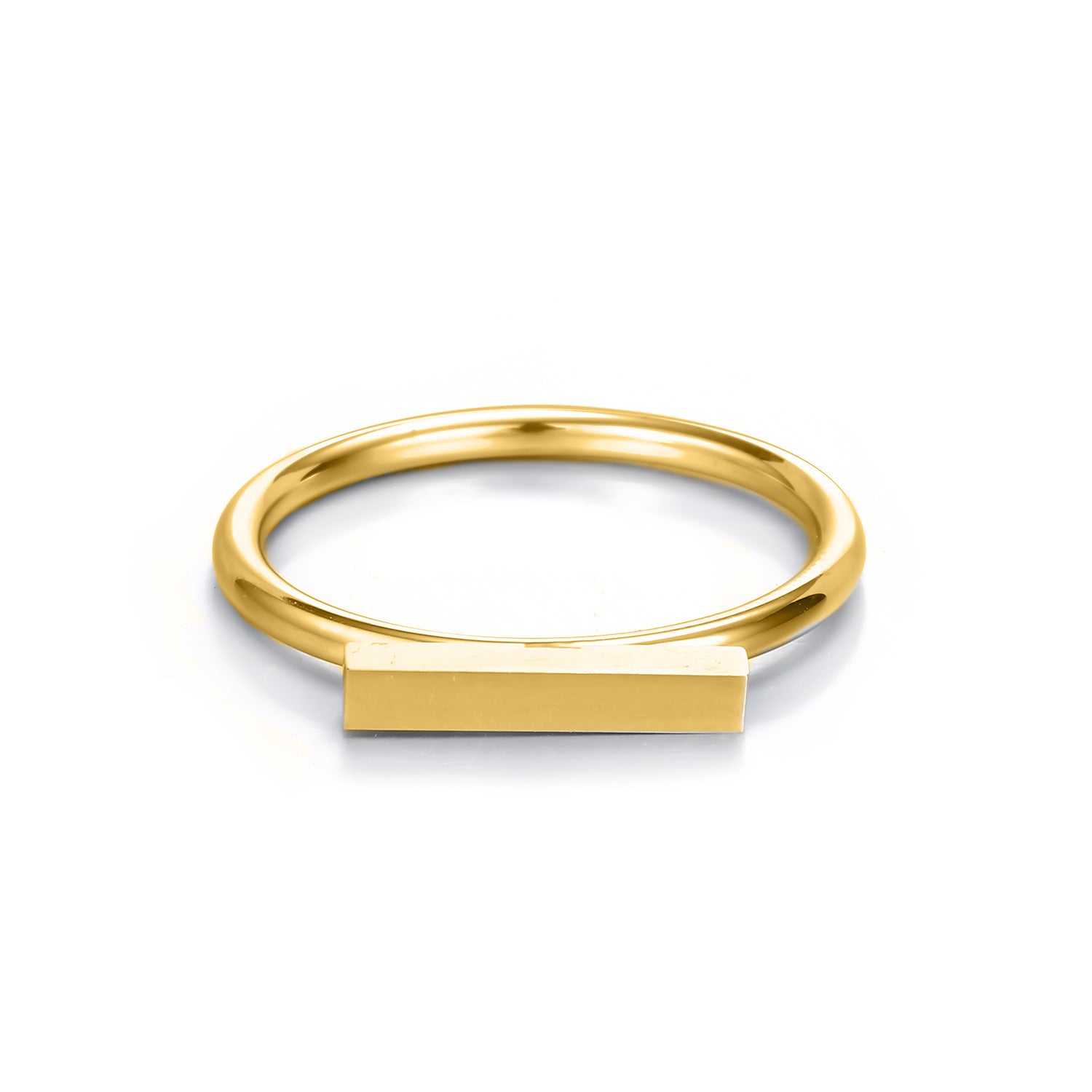 304 Stainless Steel Gold Plated Simple Style Plating Geometric None Rings By Trendy Jewels