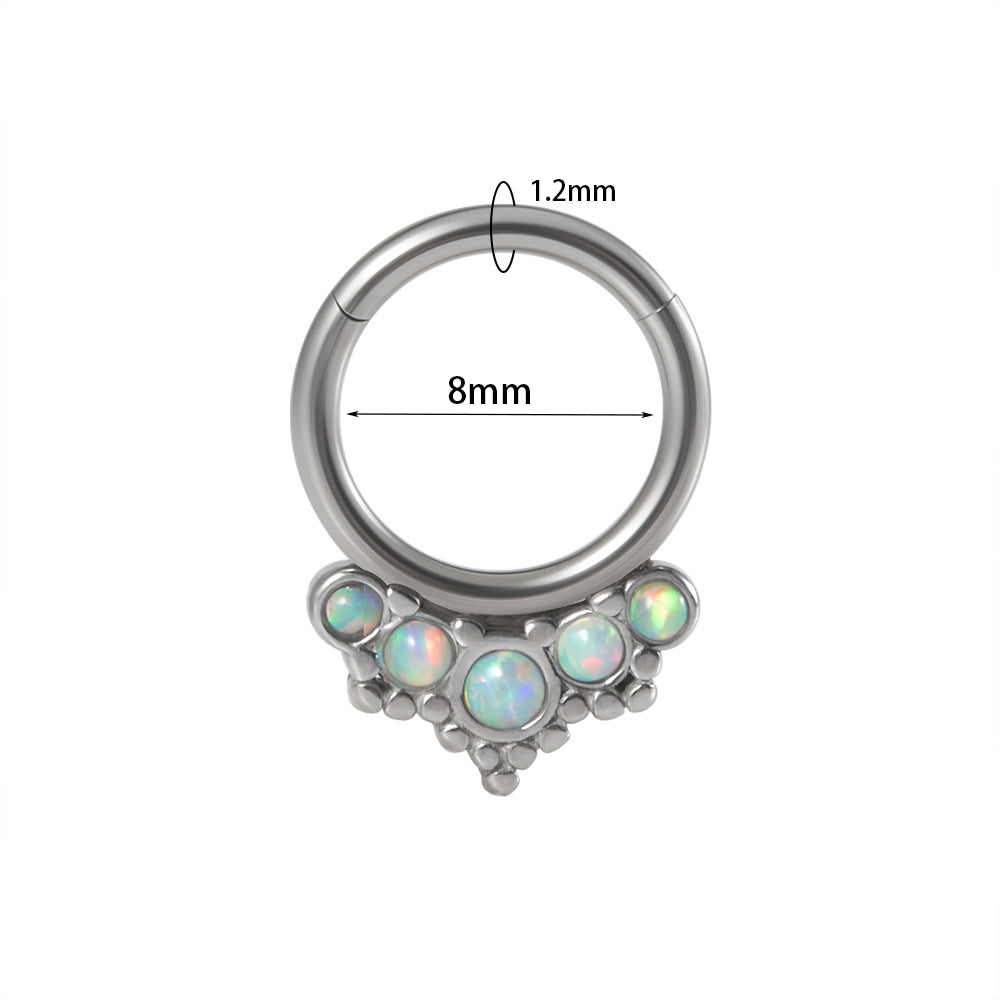 modern style simple style shiny water droplets stainless steel plating inlay zircon nose studs By Trendy Jewels