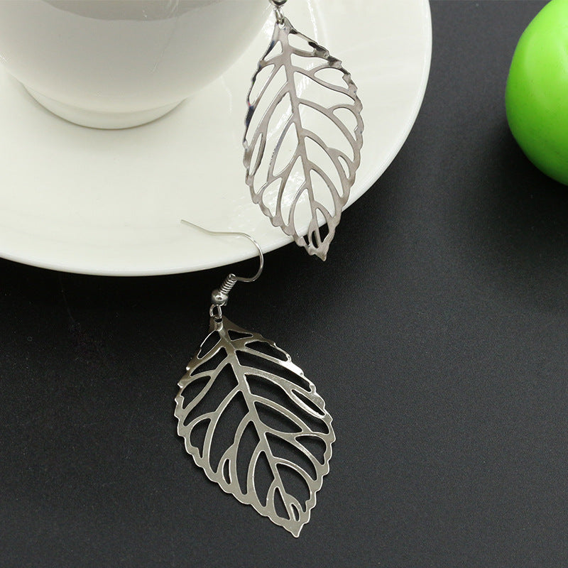 fashion leaf plating alloy no inlaid earrings By Trendy Jewels