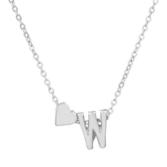 fashion love 26 english alphabet simple alloy necklace nhdp148728 By Trendy Jewels