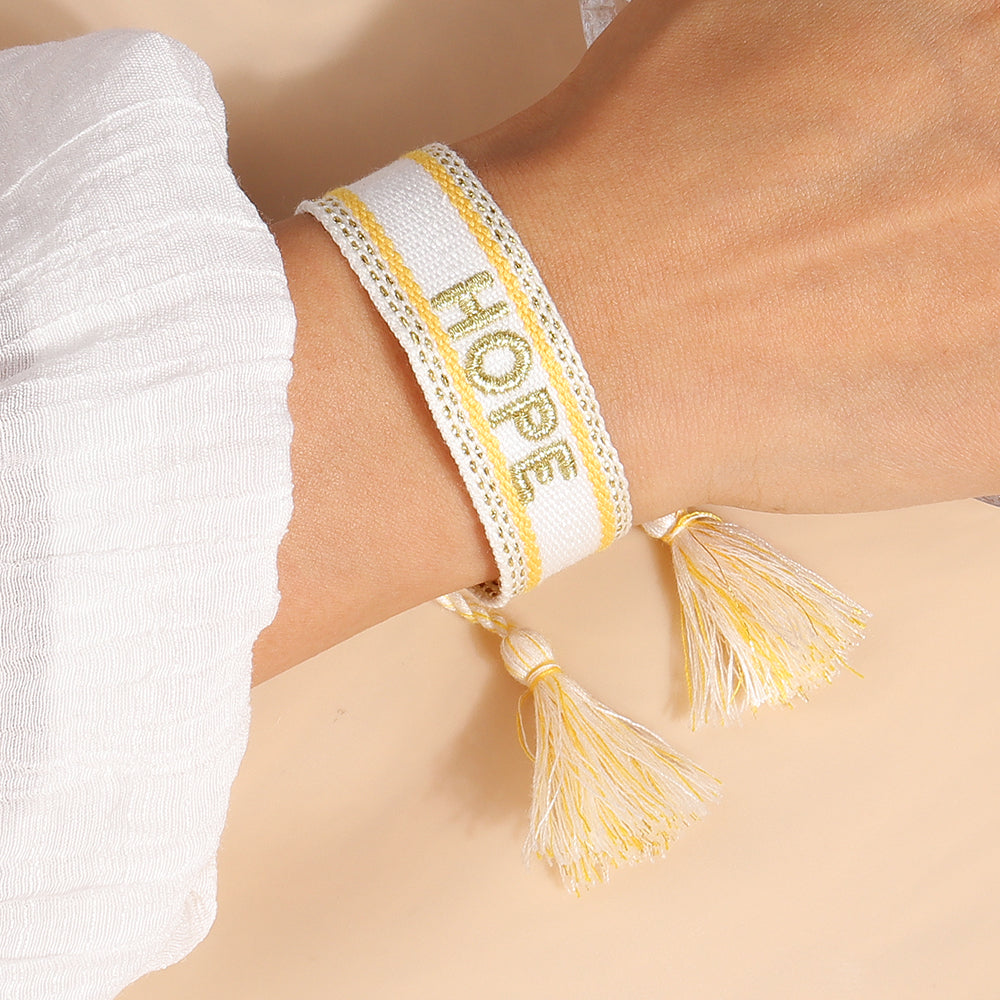 fashion letter rope knitting women's bracelets 1 piece By Trendy Jewels