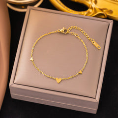 sweet heart shape titanium steel plating bracelets necklace By Trendy Jewels