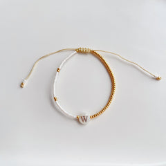 simple style letter glass bracelets By Trendy Jewels