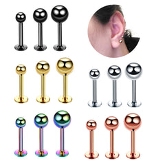 fashion round stainless steel plating lip stud By Trendy Jewels