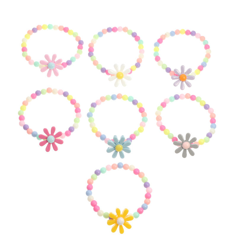 flower beaded no inlaid kid's bracelets By Trendy Jewels