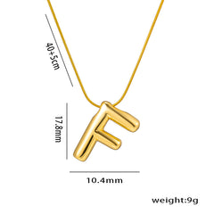 Titanium Steel Vintage Style Letter Plating Pendant Necklace By Trendy Jewels