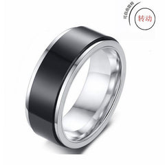 titanium steel rotating ring male rotating decompression anti-anxiety ring By Trendy Jewels