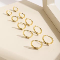 1 set ig style simple style circle solid color ccb earrings By Trendy Jewels