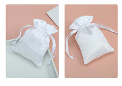 Simple Style Solid Color Satin Drawstring Jewelry Packaging Bags By Trendy Jewels