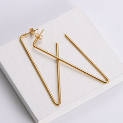 stainless steel korean women's earrings geometric fashion jewelry By Trendy Jewels