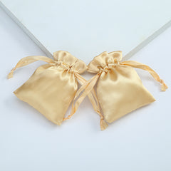 Simple Style Solid Color Satin Drawstring Jewelry Packaging Bags By Trendy Jewels