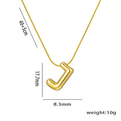 Titanium Steel Vintage Style Letter Plating Pendant Necklace By Trendy Jewels