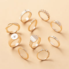 simple style solid color alloy women's rings By Trendy Jewels