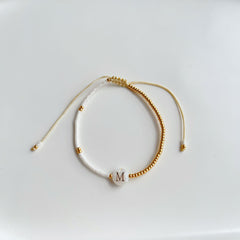 simple style letter glass bracelets By Trendy Jewels