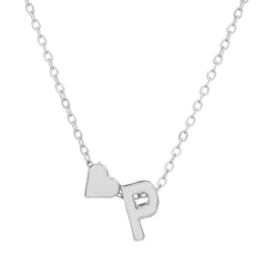 fashion love 26 english alphabet simple alloy necklace nhdp148728 By Trendy Jewels