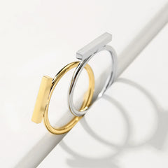 304 Stainless Steel Gold Plated Simple Style Plating Geometric None Rings By Trendy Jewels