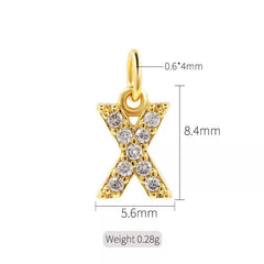 1 Piece Copper Zircon 14K Gold Plated Inlay Polished Pendant By Trendy Jewels