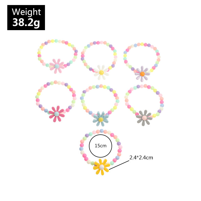 flower beaded no inlaid kid's bracelets By Trendy Jewels