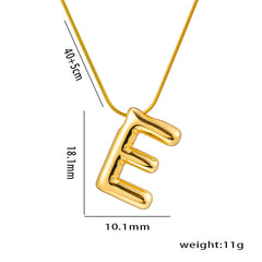 Titanium Steel Vintage Style Letter Plating Pendant Necklace By Trendy Jewels