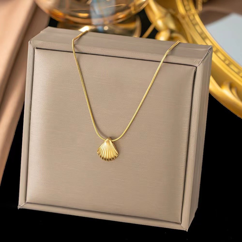 vintage style butterfly titanium steel plating 18k gold plated pendant necklace By Trendy Jewels