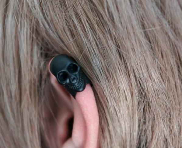 fashion women hollow skull ear cuff clip earrings alloy alloy nhdp136157 By Trendy Jewels