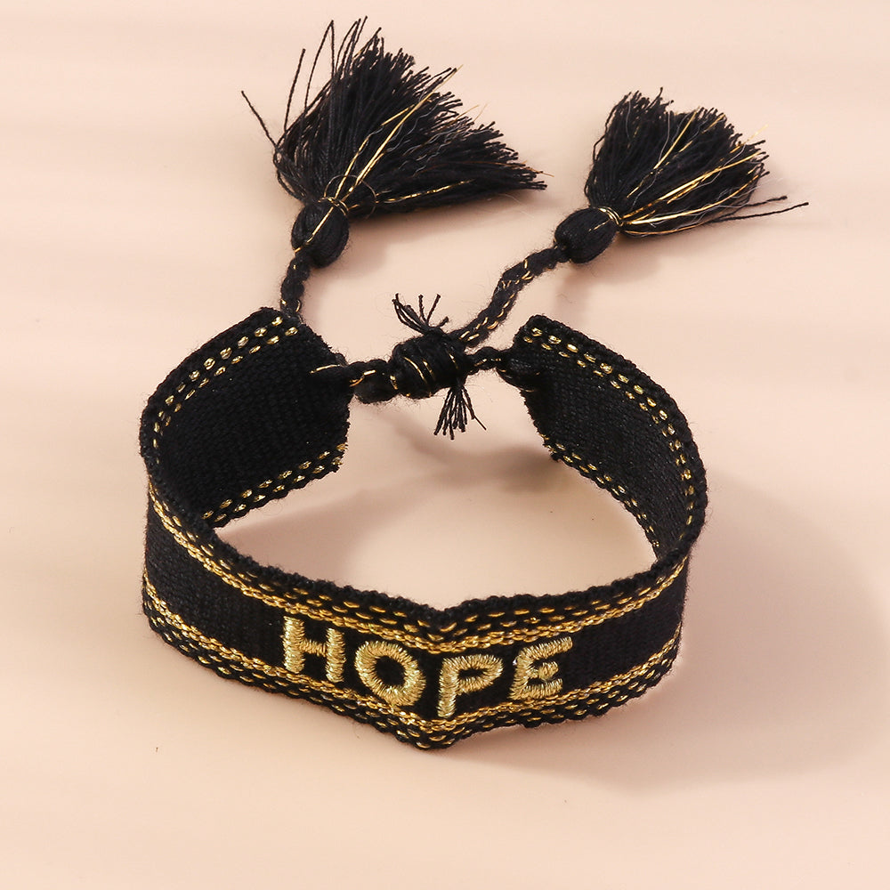 fashion letter rope knitting women's bracelets 1 piece By Trendy Jewels