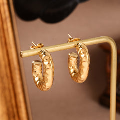 1 Pair Casual Vintage Style Twist Stainless Steel Earrings By Trendy Jewels