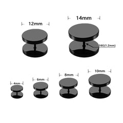 1 piece simple style solid color plating stainless steel ear studs By Trendy Jewels