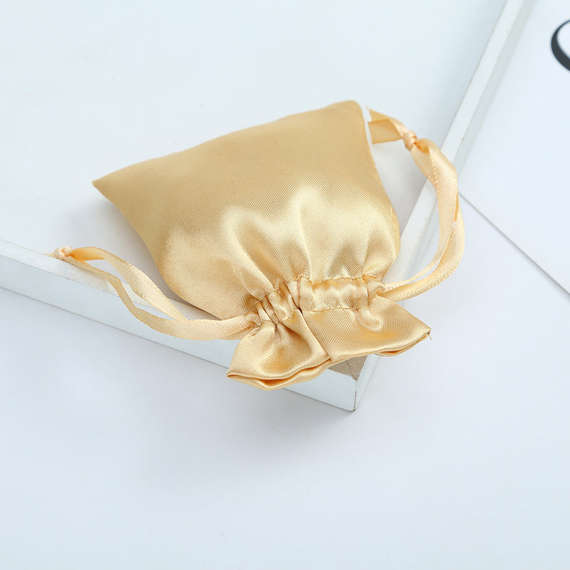 Simple Style Solid Color Satin Drawstring Jewelry Packaging Bags By Trendy Jewels
