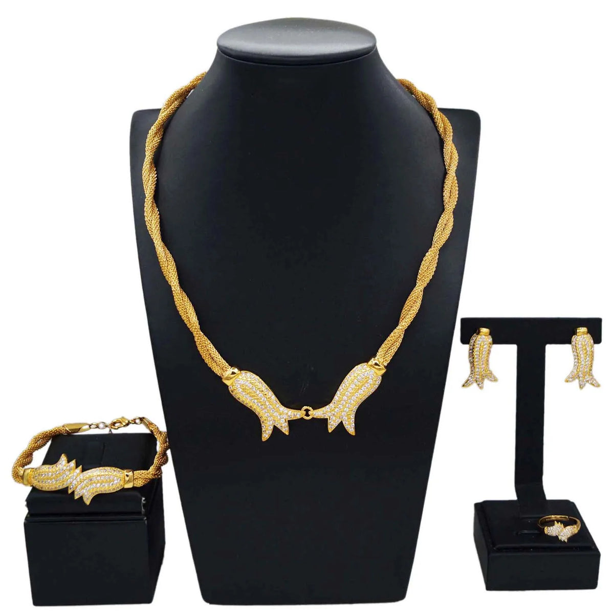 Favors Gold Plated Jewelry Set Simple Bead Necklace Bracelet Jewelry Sets Cheap Bridal Wedding Birthday By Trendy Jewels