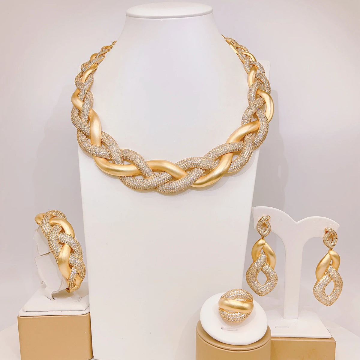 High-end Accessories Gold Jewelry Set Simple Beads Necklace Jewelry Sets Factory Women's Birthday Party By Trendy Jewels