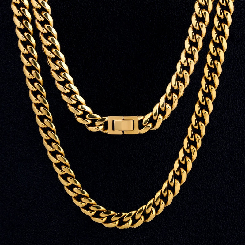 10mm stainless steel jewelry miami cuban link chain for men By Trendy Jewels